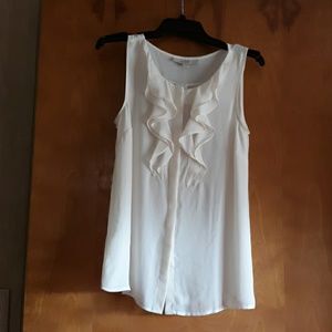 LOFT sleeveless dress shirt. Button down in front